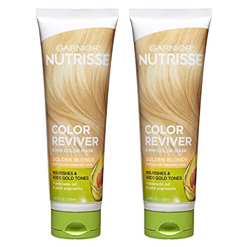 Garnier Hair Color Nutrisse Color Reviver, Golden Blonde for Color Treated Hair to Nourish & Adds Gold Tones, 8.4 Fl Oz, 2 Count (Packaging May Vary)