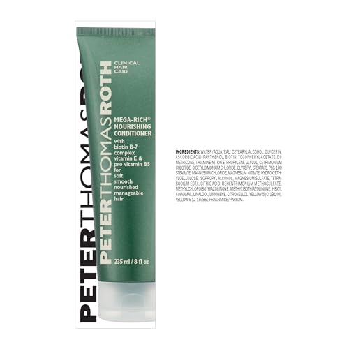 Peter Thomas Roth | Mega-Rich™ Nourishing Conditioner, Biotin B-7 Complex Conditioner for Softer, Smoother, Healthier-Looking Hair, 8.5 Fl Oz