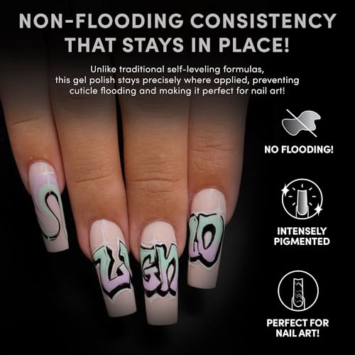 Chaun Legend UV Gel Nail Polish, 0.5 Ounce Long Lasting Salon Quality, Bubble Free Professional Manicures, Quick Dry High Shine, Lactose Intolerant LG5001 (sheer milky white finish)