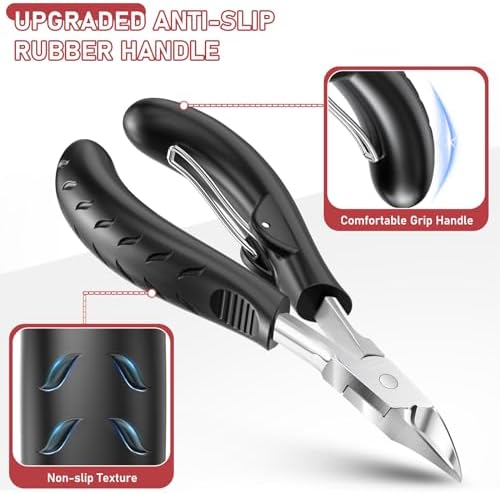 Toenail Clippers for Thick Toenails, Nail Clippers for Seniors with 15mm Wide Jaw Opening, Large Heavy Duty Toe Nail Clippers, Sharp Fingernail Clipper Nail Cutter Gifts for Men Women Dad Mom Him