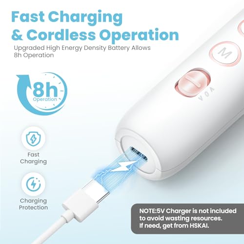 Nail Drill Electric Nail File - Cordless Professional Nail Filer for Manicure and Pedicure, Portable Nail Drill Machine Kit for Acrylic Gel Nails Thick Toenails Nail Grind
