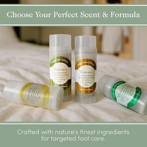 Victoria's Lavender Heel Balm Stick – Ultra-Rich Foot Therapy Balm for Dry, Cracked Feet – Softener for Cracked & Rough Skin – Dry Heels Treatment for Men and Women – Made in USA - Lavender Mint 2.5oz