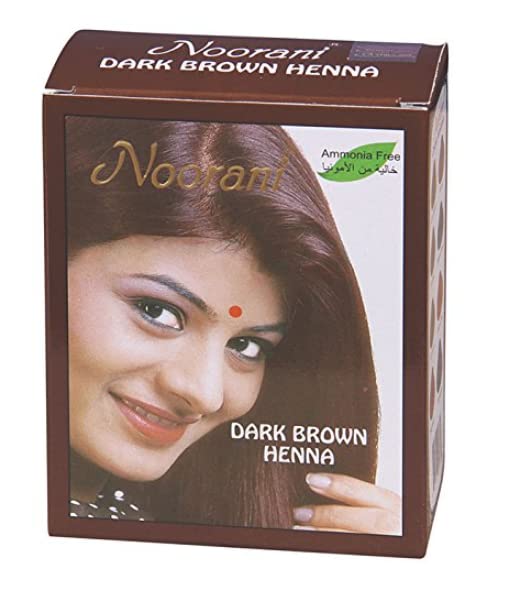 Noorani Henna Based Hair Color and Herbal Powder | Shipping in USA | Ships from California (3 (18 Pouch x 10g), DARK BROWN HENNA)