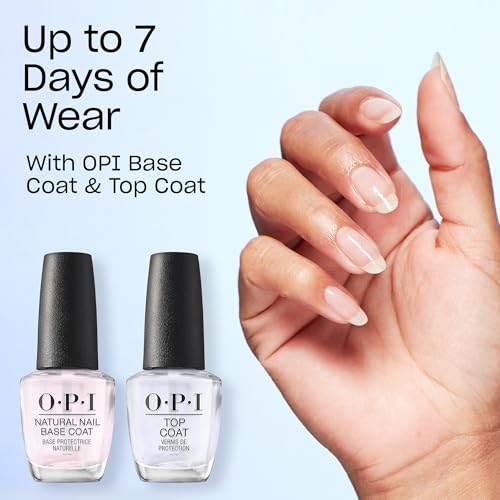 OPI Nail Lacquer Nail Polish | Sheer Light Nude Shimmer Chip Resistant Nail Polish | Vegan, Fast Drying, Streak Free