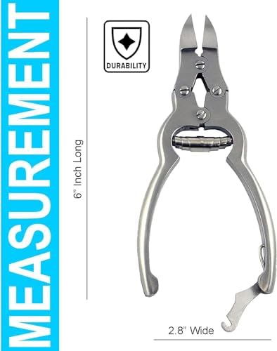 Toenail Clippers for Thick Ingrown Toenails - Professional Podiatry Nail Cutter Fingernail Clipper Trimmer Heavy Duty Surgical Grade Stainless Steel Men Seniors Adults Podiatrist Tool Krisp Beauty