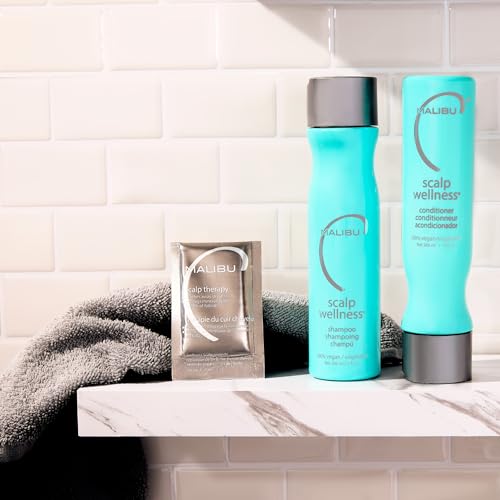 Malibu C Scalp Therapy Wellness Remedy – Dry Scalp Treatment to Soothe and Moisturize Dry Skin with Vitamin C and Zinc Gluconate – Restores Manageability
