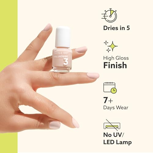 Dazzle Dry Mini Kit 4 Step System - Lotion, Please!, a light powder blue with gray undertones. Full coverage cream. (5 Piece Kit / 5 Manicures)