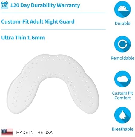 SOVA Aero Night Guard with Case - 1.6mm Thin - Custom-Molded Fit - Protects Against Nighttime Teeth Grinding & Clenching - FSA/HSA Eligible - Odor & Taste Free - Remoldable Up to 20 Times - Non Toxic