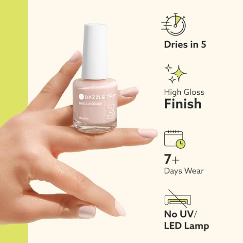 Dazzle Dry Nail Lacquer (Step 3) - Lovely Lilac - A pale purple with a pink shimmer effect. Full coverage shimmer. (0.5 fl oz)