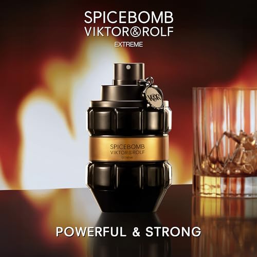 Viktor&Rolf - Spicebomb Extreme Men’s Cologne Gift Set - Woody & Spicy - Cologne for Men - With Notes of Tobacco & Vanilla - 3 Fl Oz & 2, 0.3 Fl Oz Travel Size Fragrances