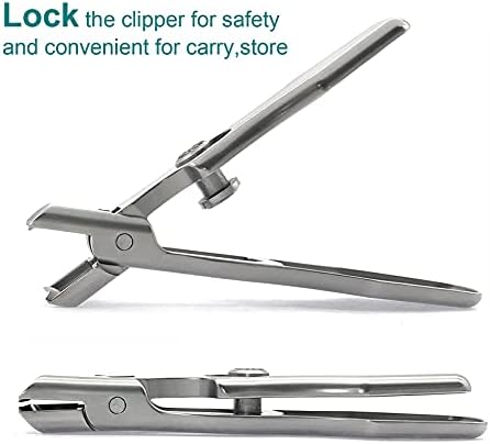 Nail Clippers for Men Thick Nails, Large Wide Jaw Opening Long Handle Heavy Duty Ultra Sharp Toe Nail Clippers with Catcher for Seniors,Adult,Women (Silver with File)