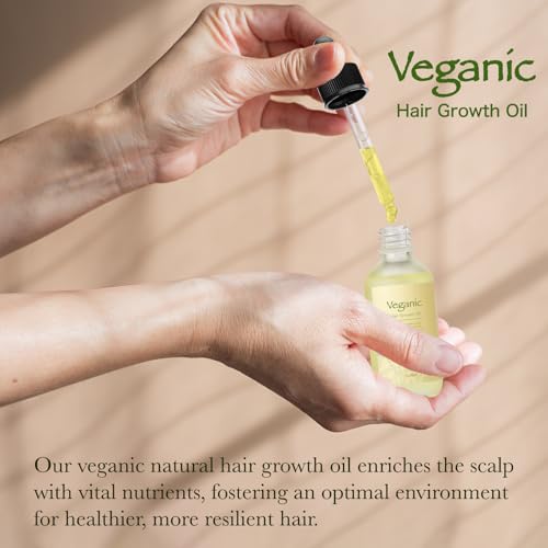 Veganic Natural Hair Growth Oil Kit, Veganic Hair Oil for Hair Growth 2pcs.