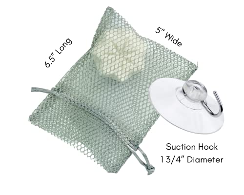 TRANQUILITY Shower Bombs w/Mesh Bomb Bag & Shower Hook | Relaxing Shower Steamers | Mothers Day Gift, Relaxation Birthday Gift, Stress Relief and Luxury Christmas Gift, Lavender Shower Bath Bombs