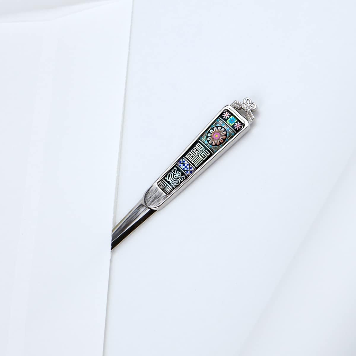 Envelope Opener Cutter Knife – 168mm Decorative Letter Opener for Envelopes, Boxes, Packages – Premium Rustproof Iron Letter Opener – Anti-Fingerprint Treatment (Oriental Pattern)