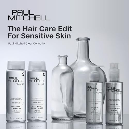 Paul Mitchell Clear Smoothing Serum, Blowout Primer, Fragrance Free, For Sensitive Scalp + Skin