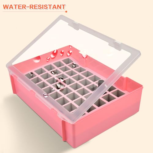 ALCYON Universal Nail Polish Holder & Organizer Contains 54 Bottles for Gellen, for Beetles, for Sally Hansen, for OPI, for Essie and Other Fingernail Polish (ONLY A CASE)-Pink