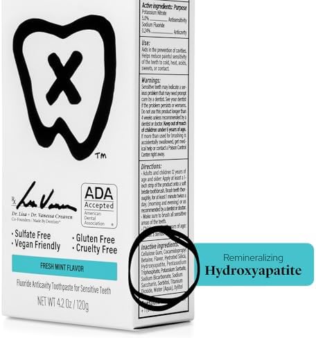 Professional Enamel Rebuilding Toothpaste - 2 Pack - Remineralizing Nano Hydroxyapatite Toothpaste with Sodium Fluoride, ADA Approved, Vegan, 2 x 4.2oz