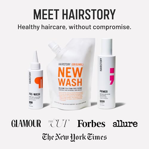 Hairstory Pre-Wash, Prebiotic Micellar Scalp Rinse, Refreshing Deep Clean for Hair, Removes Product Buildup, Oil & Dirt, Balances Scalp Microbiome, 4oz