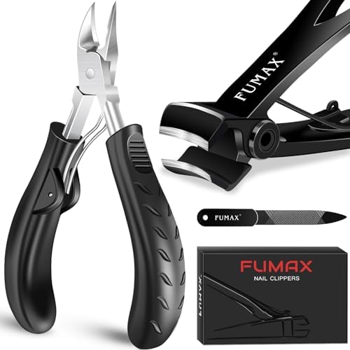 Toenail Clippers for Thick Toenails, Nail Clippers for Seniors with 15mm Wide Jaw Opening, Large Heavy Duty Toe Nail Clippers, Sharp Fingernail Clipper Nail Cutter Gifts for Men Women Dad Mom Him