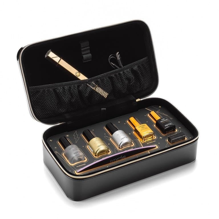 Apres Gel-X Nail Professional Starter Kit, 14 Sizes 00-9 w/ Half Sizes Included, Soft Gel Nail Tips Extension Kit, 2025 Edition (Sculpted Almond Medium)