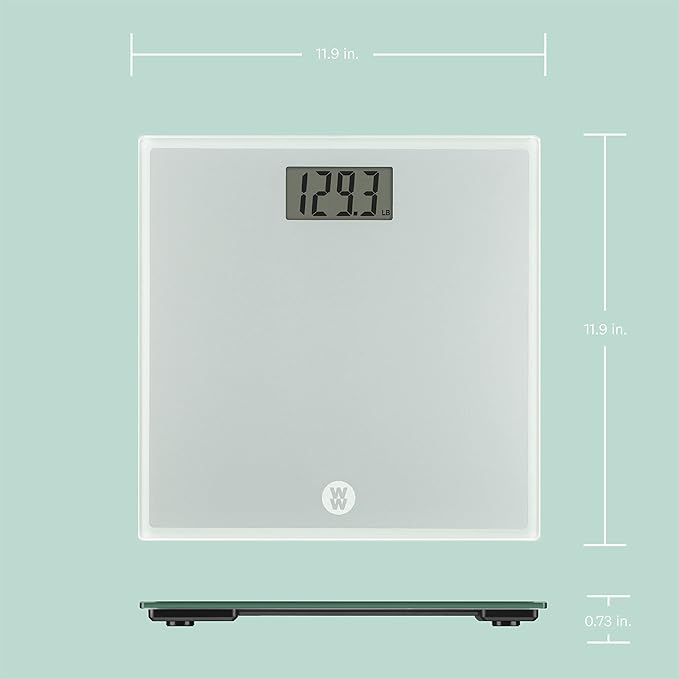 Weight Watchers Scales by Conair Scale for Body Weight, Digital Bathroom Scale in Glass