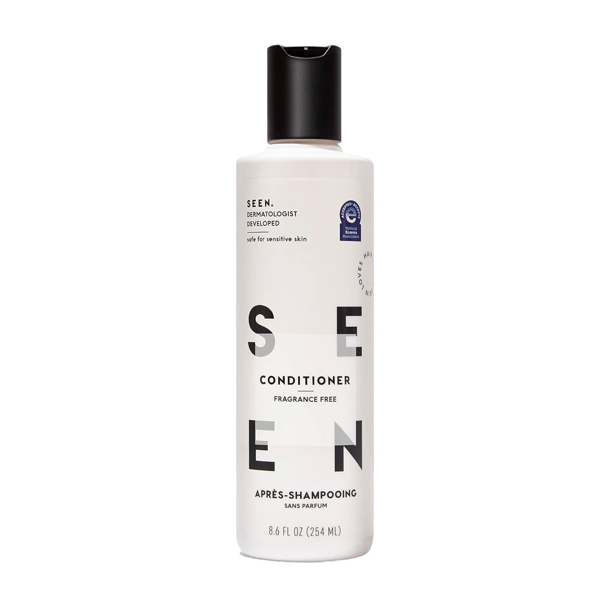 SEEN Conditioner, Fragrance Free - Non-Comedogenic & Sulfate-Free Hair Conditioner- Dermatologist-Developed - Safe for Sensitive, Eczema & Acne Prone Skin
