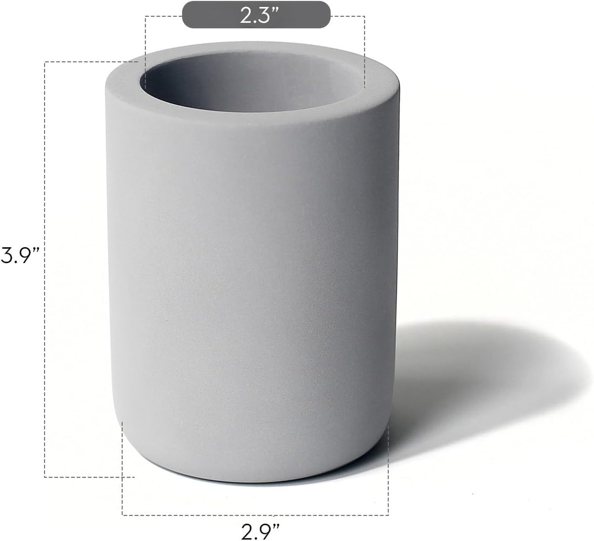 Selegna Drying Stone Toothbrush Holder, Diatomite Toothbrush Holders for Bathroom, Quick Drying Electric Toothbrush & Toothpaste Holder Cup, Diatomaceous Earth Bathroom Sink Organizer (Dark Grey)