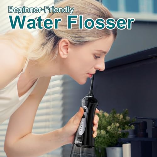 Nicefeel Cordless Water Dental Flosser – 300ML BPA-Free Portable Oral Irrigator, 3 Cleaning Modes, Fast Charge, IPX7 Waterproof for Teeth, Gums & Tonsil Stones – Home & Travel Use