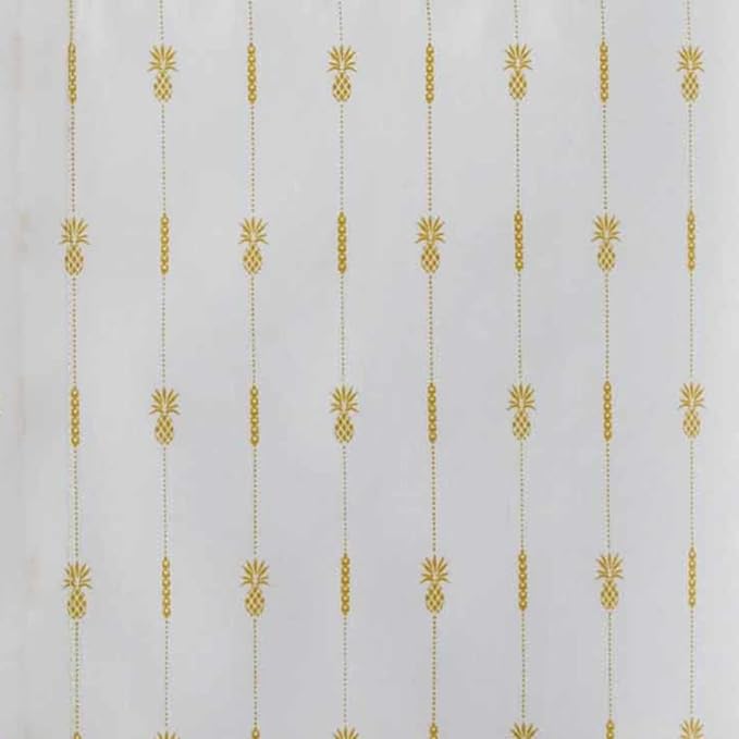 Tommy Bahama - Queen Sheets, Cotton Percale Bedding Set, Crisp & Cool, Stylish Bedding Set (Pineapple Pinstripe Yellow, Queen)