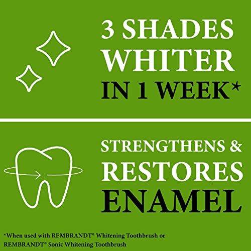 Rembrandt Deeply White + Peroxide Whitening Toothpaste, Peppermint Flavor, 3.5-Ounce (Pack of 2) (Packaging may Vary)