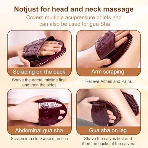 Meridian Brush Massage, 2Pcs Massage Brush for Full Body SPA Massager Relaxation, Acupressure Meridian, Scalp Massage, Full Body Relaxation Comb