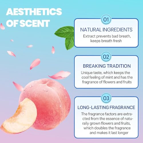 Niacinamide Whitening Toothpaste, Niacinamide Toothpaste, Fluoride-Free, for Enamel Protection ，New Sakura Peach Fragrance，Deep Cleaning & Long-Lasting Fresh Breath 4.23oz-2-Pack