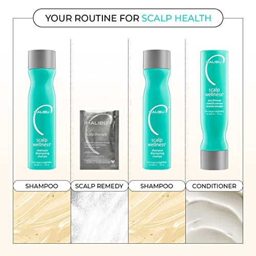 Malibu C Scalp Therapy Wellness Remedy – Dry Scalp Treatment to Soothe and Moisturize Dry Skin with Vitamin C and Zinc Gluconate – Restores Manageability