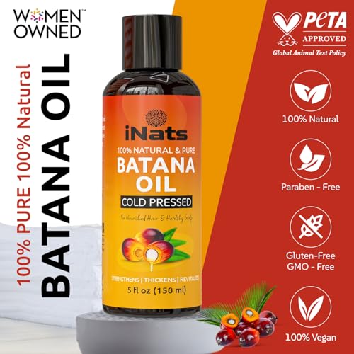 Premium Raw Batana Oil for Hair Growth (5 Fl Oz) - Dr. Sebi 100％ Pure & Batana Hair Growth Oil from Honduras - Organic & Natural - Deeply Nourishing Scalp for Thicker & Stronger Hair for Women & Men