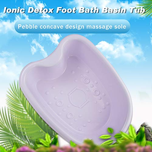 Professional Ionic Foot Bath Basin Tub Perfect for Birthday for All Detox Foot Soak Machines Heavy Duty Tub,Feet Massage Tube for Soak, or Detox,with 100 Pcs Disposable Plastic Liners