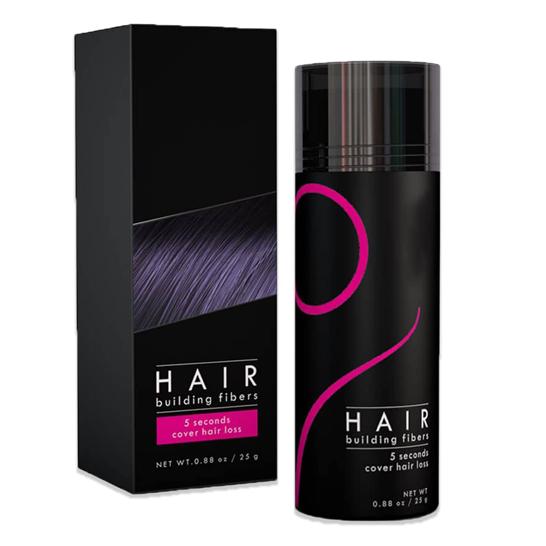 gowwim Hair Fibers Hair Building Fibers 100% Undetectable Hair Fuller Thicker,Instantly Cover Sparse Hair 25g/0.88oz (midbrown)