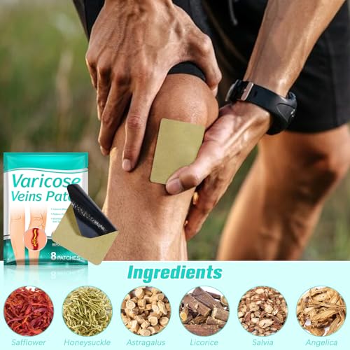 LegRenew Varicose Veins Patch,Professional Relief for Varicose Veins in The Legs，Natural Improvement Spider Veins Patch（2PCS)
