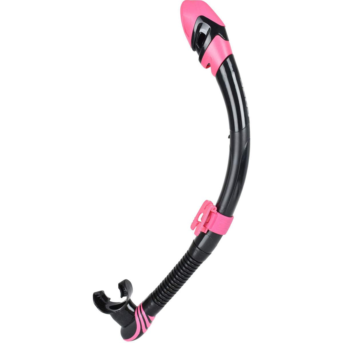 SEAC Vortex Dry Adult Scuba Diving and Snorkeling Dry Snorkel, Black/Pink (0840022003680A)