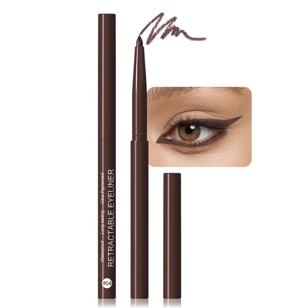 evpct Brown Gel Eyeliner Pencils Eye Face Paint Stick Lipstick, Eye Liner Waterproof Smudge Proof Halloween Makeup Set Colored Cream Eyeliner Pen Crayon Eye delineador de ojos contra el agua 04