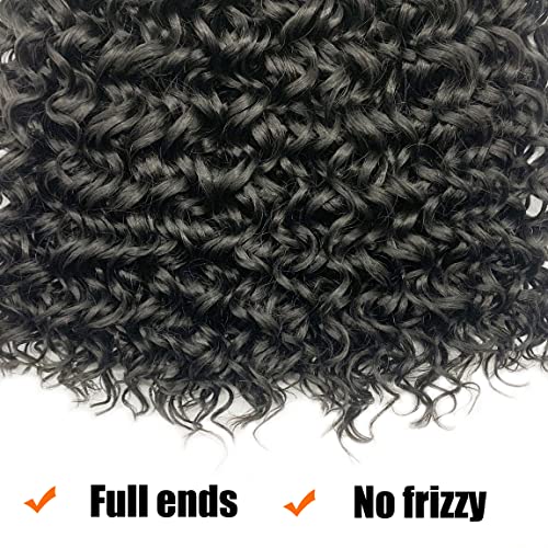 ENBEAUTIFUL 18 Inch 8 Packs Curly Crochet Hair For Black Women Gogo Curl Crochet Hair Beach Curl Water Wave Deep Wavy Braids Hair Extensions(18inch, 8packs, 1b)