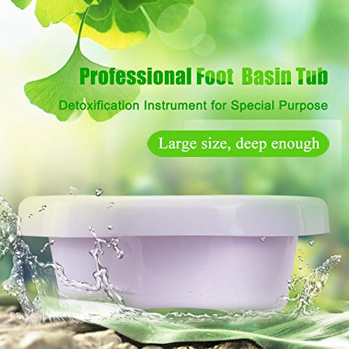 Professional Ionic Foot Bath Basin Tub Perfect for Birthday for All Detox Foot Soak Machines Heavy Duty Tub,Feet Massage Tube for Soak, or Detox,with 100 Pcs Disposable Plastic Liners