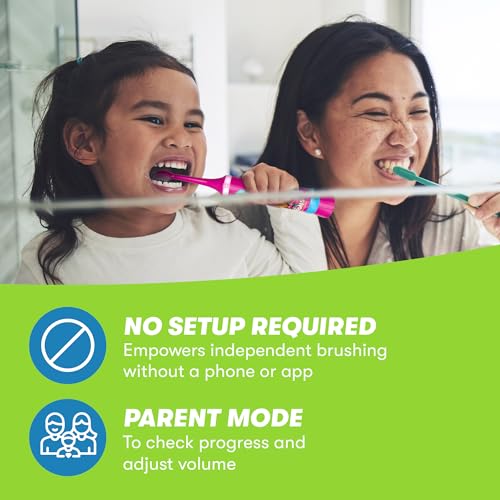 FIREFLY Play Action Trolls Smart Sonic Toothbrush Kit, Interactive Electric Toothbrush with Lights, Music and Games, Batteries Included, Ages 3+