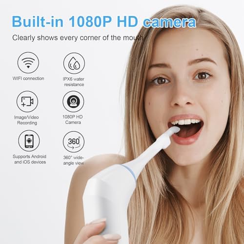 Electronic Tonsil Stone Remover with Camera, Tonsil Stone Removal Kit, 3 Suction Levels, Tonsil Stone Vacuum, Oral Care for Mouth Health, USB Rechargeable