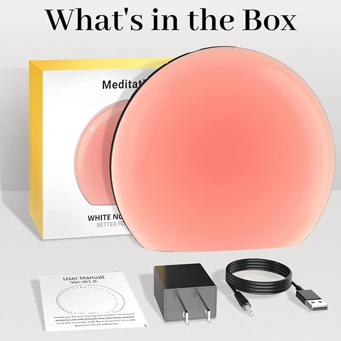 Meditation White Noise Sound Machine with 30 Soothing Sounds 12 Colors Night Light 10 Brightness Levels 32-Level Volume Control 4 Timers and Memory Function Sleep Machine for Baby Kids Adults (Black)