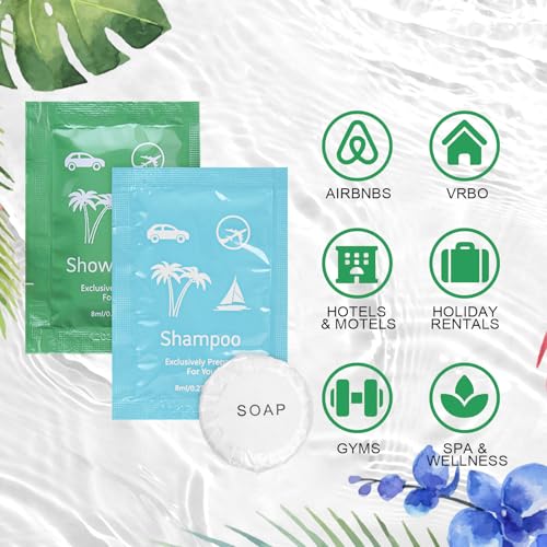 Travel Size Soap and Shampoo,Travel Size Body Wash and Shampoo Bulk 0.28fl Oz,Travel Size Shower Gel Set，Shampoo Bulk Travel Size ,Hotel Supplies Bulk Hygiene Kits for Homeless Hotel (Pack of 20)