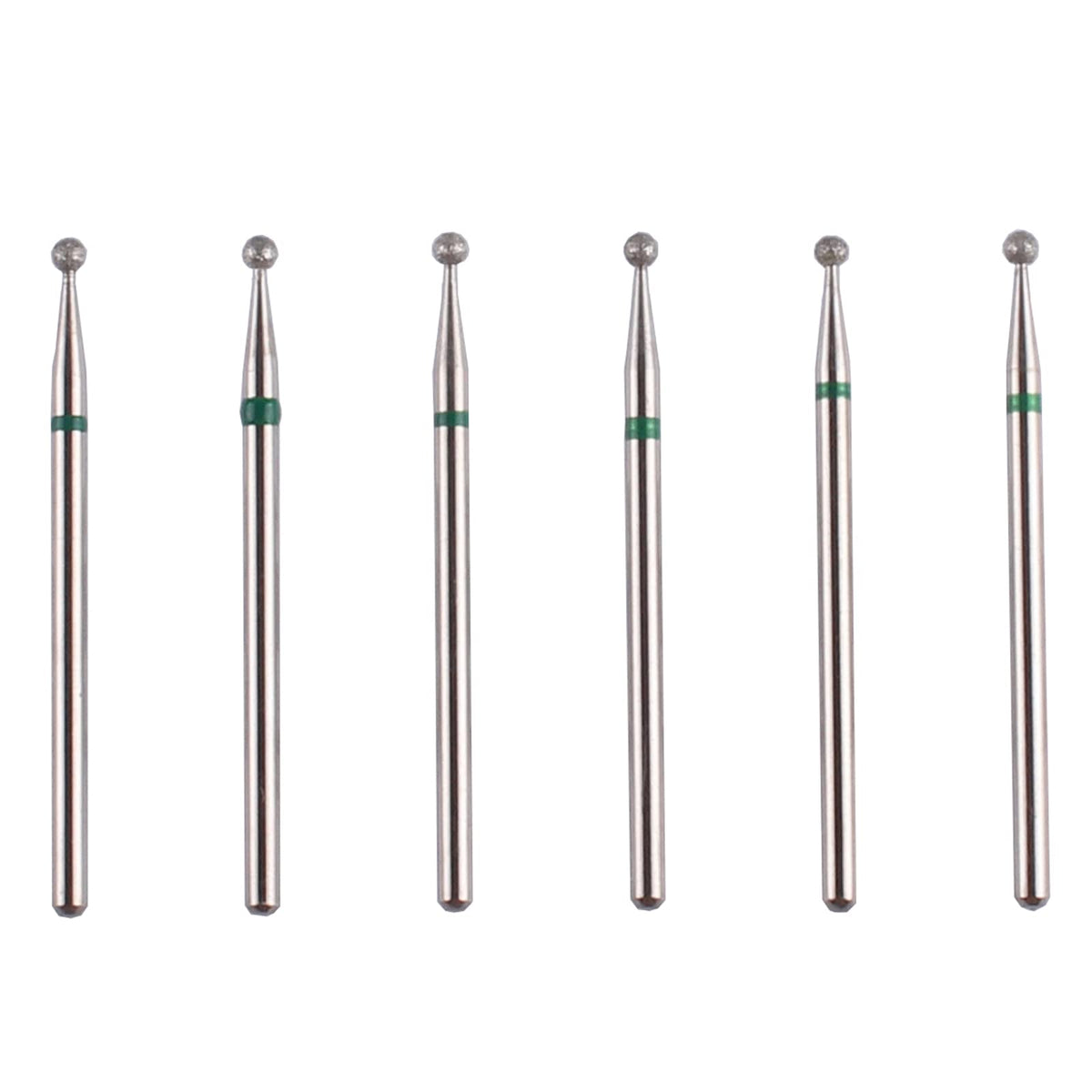 MZCMSL Round Ball Cuticle Bit Set with Case, 3/32 Shank Manicure Drill Bits,6pcs Cuticle Remover Bits(φ2.34mm)