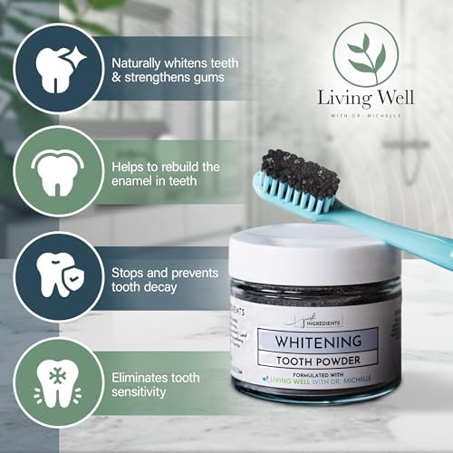Remineralizing Tooth Powder – Fluoride-Free Natural Oral Care – Gently Cleans & Whitens – Supports Strong Teeth & Fresh Breath – Vegan, Non-GMO, Made with Clean Ingredients (Regular, WHITENING)
