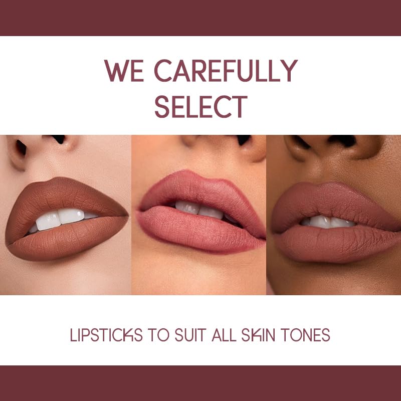 USHAS 2 in 1 Waterproof Lipstick Combo Set - Long Lasting Matte Lipstick Pen with Lip Liner - Makeup Kit (G5, Pack of 1)