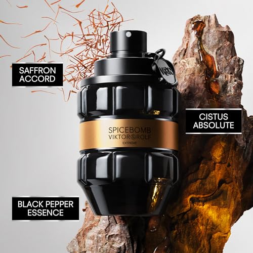 Viktor&Rolf - Spicebomb Extreme Men’s Cologne Gift Set - Woody & Spicy - Cologne for Men - With Notes of Tobacco & Vanilla - 3 Fl Oz & 2, 0.3 Fl Oz Travel Size Fragrances