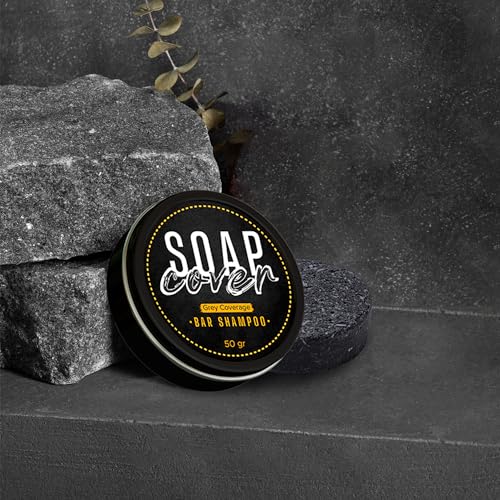 Black Soap for Gray Hair, Gray Hair Reverse Bar Shampoo, 1.7 Oz